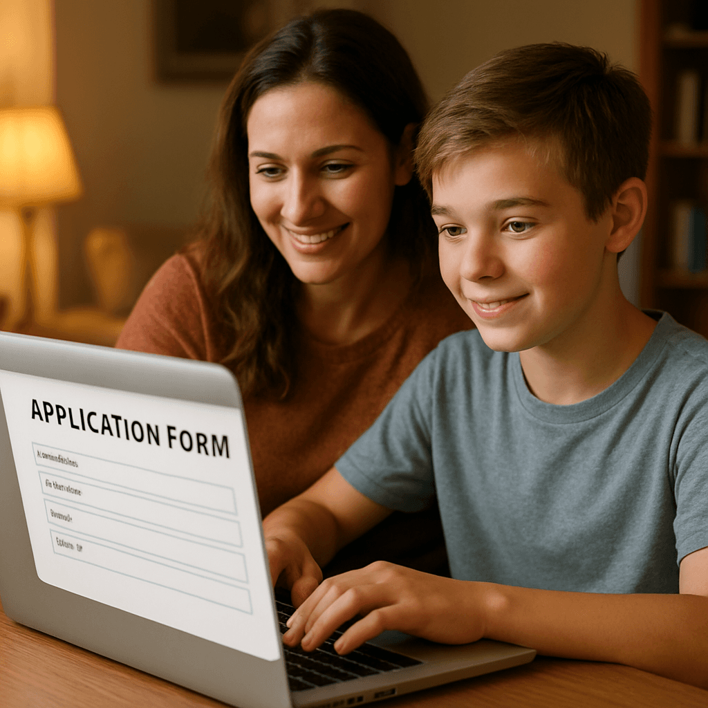 Parent and child applying together — Youth Talent & Development Awards