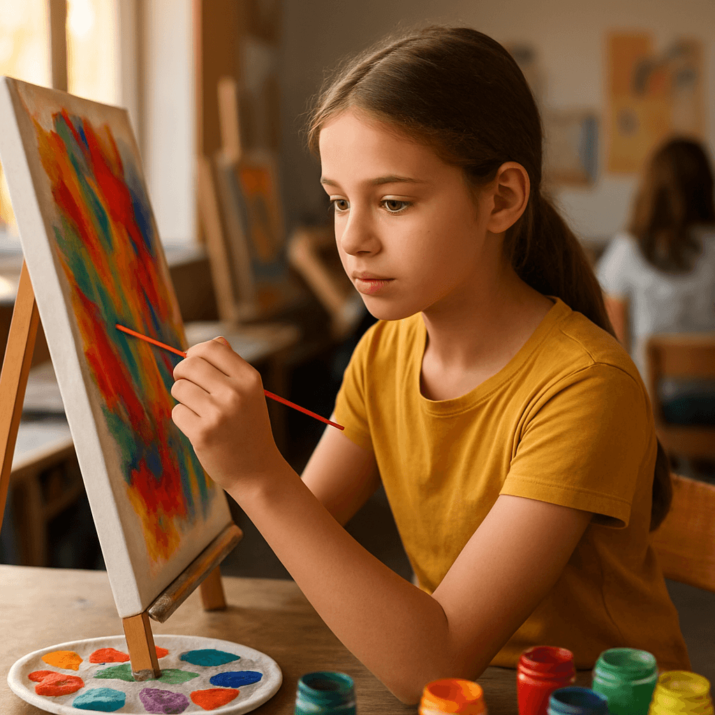 Young artist creating — Youth Talent arts & creative programs track