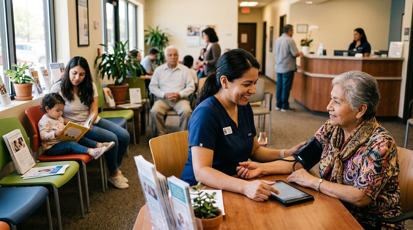 Community health clinic and Foundation partners providing preventive care