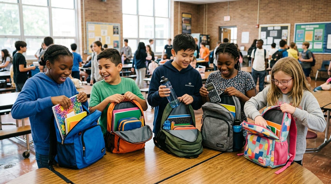 AOK volunteers preparing educational and community supplies for distribution
